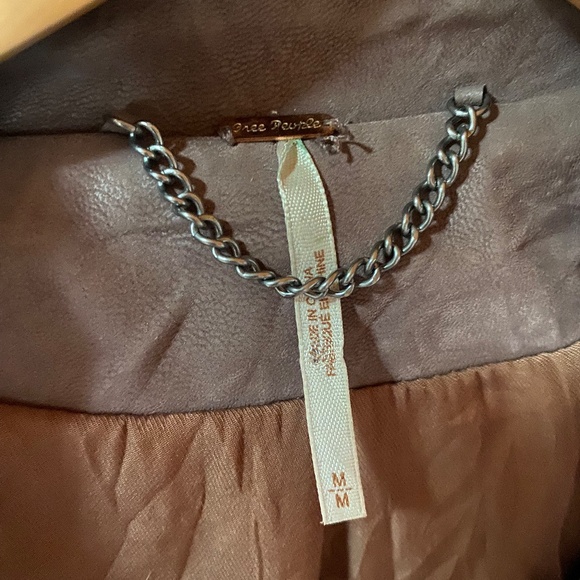 Free People Vegan Motorcycle Jacket Vegan Leather Moto Jacket - Picture 3 of 11